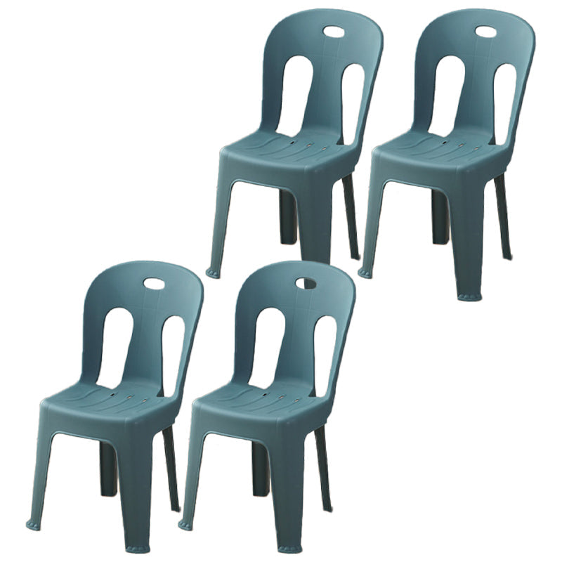 Modern Dining Slat Back Chair Plastic Dining Armless Side Chairs Peacock Blue 4 Piece Set Clearhalo ' kitchen&dining_furn' 'Dining Chairs' 'Dining Tables & Seating' 'dining_chair' 'furn' 'furn_dining_chair' 'Furniture' 'furniture_dining_chair' 'Kitchen & Dining Furniture' 'kitchen' 4538548