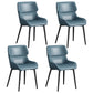 Modern Dining Arm Chairs Matte Finish Leather Curved Parsons Chair Blue 4 Piece Set Clearhalo ' kitchen&dining_furn' 'Dining Chairs' 'Dining Tables & Seating' 'dining_chair' 'furn' 'furn_dining_chair' 'Furniture' 'furniture_dining_chair' 'Kitchen & Dining Furniture' 'kitchen' 4538558