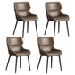 Modern Dining Arm Chairs Matte Finish Leather Curved Parsons Chair Coffee 4 Piece Set Clearhalo ' kitchen&dining_furn' 'Dining Chairs' 'Dining Tables & Seating' 'dining_chair' 'furn' 'furn_dining_chair' 'Furniture' 'furniture_dining_chair' 'Kitchen & Dining Furniture' 'kitchen' 4538570