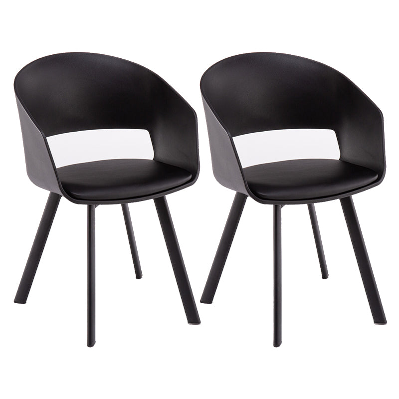 Metal Industrial Kitchen Dining Room Chair Open Back Armchair Black 2 Piece Set Clearhalo ' kitchen&dining_furn' 'Dining Chairs' 'Dining Tables & Seating' 'dining_chair' 'furn' 'furn_dining_chair' 'Furniture' 'furniture_dining_chair' 'Kitchen & Dining Furniture' 'kitchen' 4538576