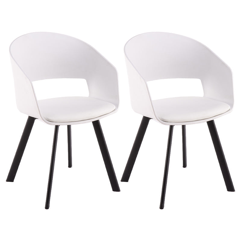 Metal Industrial Kitchen Dining Room Chair Open Back Armchair White 2 Piece Set Clearhalo ' kitchen&dining_furn' 'Dining Chairs' 'Dining Tables & Seating' 'dining_chair' 'furn' 'furn_dining_chair' 'Furniture' 'furniture_dining_chair' 'Kitchen & Dining Furniture' 'kitchen' 4538587
