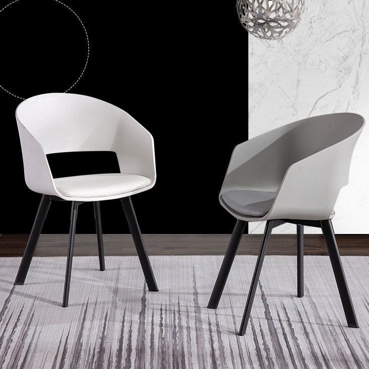 Metal Industrial Kitchen Dining Room Chair Open Back Armchair Clearhalo ' kitchen&dining_furn' 'Dining Chairs' 'Dining Tables & Seating' 'dining_chair' 'furn' 'furn_dining_chair' 'Furniture' 'furniture_dining_chair' 'Kitchen & Dining Furniture' 'kitchen' 4538592