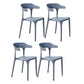 Contemporary Plastic Home Arm Chair Open Back Matte Finish Dining Chair Grey 4 Piece Set Clearhalo ' kitchen&dining_furn' 'Dining Chairs' 'Dining Tables & Seating' 'dining_chair' 'furn' 'furn_dining_chair' 'Furniture' 'furniture_dining_chair' 'Kitchen & Dining Furniture' 'kitchen' 4538596