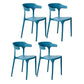 Contemporary Plastic Home Arm Chair Open Back Matte Finish Dining Chair Blue 4 Piece Set Clearhalo ' kitchen&dining_furn' 'Dining Chairs' 'Dining Tables & Seating' 'dining_chair' 'furn' 'furn_dining_chair' 'Furniture' 'furniture_dining_chair' 'Kitchen & Dining Furniture' 'kitchen' 4538606