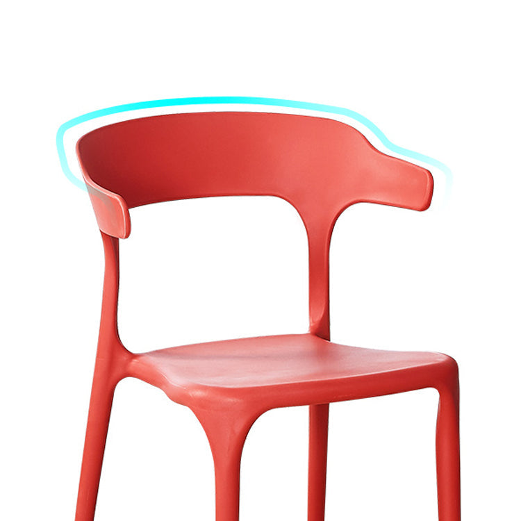 Contemporary Plastic Home Arm Chair Open Back Matte Finish Dining Chair Clearhalo ' kitchen&dining_furn' 'Dining Chairs' 'Dining Tables & Seating' 'dining_chair' 'furn' 'furn_dining_chair' 'Furniture' 'furniture_dining_chair' 'Kitchen & Dining Furniture' 'kitchen' 4538607