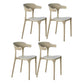 Contemporary Plastic Home Arm Chair Open Back Matte Finish Dining Chair Camel 4 Piece Set Clearhalo ' kitchen&dining_furn' 'Dining Chairs' 'Dining Tables & Seating' 'dining_chair' 'furn' 'furn_dining_chair' 'Furniture' 'furniture_dining_chair' 'Kitchen & Dining Furniture' 'kitchen' 4538610