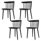 Plastic Scandinavian Kitchen Dining Room Side Chair Windsor Back Chair Black 4 Piece Set Clearhalo ' kitchen&dining_furn' 'Dining Chairs' 'Dining Tables & Seating' 'dining_chair' 'furn' 'furn_dining_chair' 'Furniture' 'furniture_dining_chair' 'Kitchen & Dining Furniture' 'kitchen' 4538618