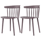 Plastic Scandinavian Kitchen Dining Room Side Chair Windsor Back Chair Grey 2 Piece Set Clearhalo ' kitchen&dining_furn' 'Dining Chairs' 'Dining Tables & Seating' 'dining_chair' 'furn' 'furn_dining_chair' 'Furniture' 'furniture_dining_chair' 'Kitchen & Dining Furniture' 'kitchen' 4538622