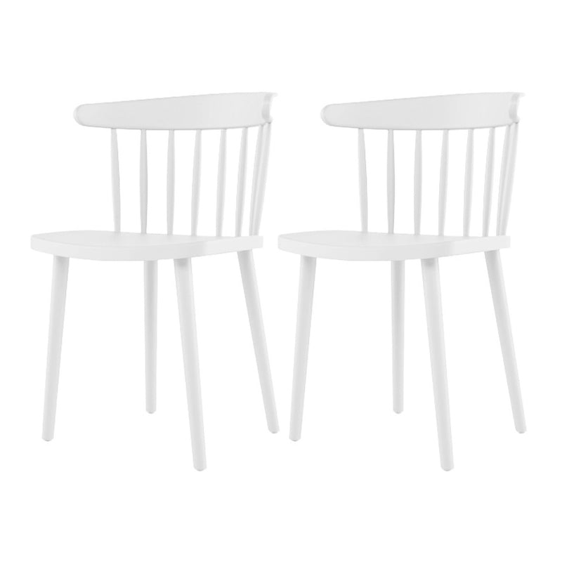 Plastic Scandinavian Kitchen Dining Room Side Chair Windsor Back Chair White 2 Piece Set Clearhalo ' kitchen&dining_furn' 'Dining Chairs' 'Dining Tables & Seating' 'dining_chair' 'furn' 'furn_dining_chair' 'Furniture' 'furniture_dining_chair' 'Kitchen & Dining Furniture' 'kitchen' 4538627