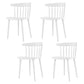 Plastic Scandinavian Kitchen Dining Room Side Chair Windsor Back Chair White 4 Piece Set Clearhalo ' kitchen&dining_furn' 'Dining Chairs' 'Dining Tables & Seating' 'dining_chair' 'furn' 'furn_dining_chair' 'Furniture' 'furniture_dining_chair' 'Kitchen & Dining Furniture' 'kitchen' 4538629