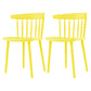 Plastic Scandinavian Kitchen Dining Room Side Chair Windsor Back Chair Yellow 2 Piece Set Clearhalo ' kitchen&dining_furn' 'Dining Chairs' 'Dining Tables & Seating' 'dining_chair' 'furn' 'furn_dining_chair' 'Furniture' 'furniture_dining_chair' 'Kitchen & Dining Furniture' 'kitchen' 4538641