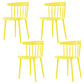 Plastic Scandinavian Kitchen Dining Room Side Chair Windsor Back Chair Yellow 4 Piece Set Clearhalo ' kitchen&dining_furn' 'Dining Chairs' 'Dining Tables & Seating' 'dining_chair' 'furn' 'furn_dining_chair' 'Furniture' 'furniture_dining_chair' 'Kitchen & Dining Furniture' 'kitchen' 4538642