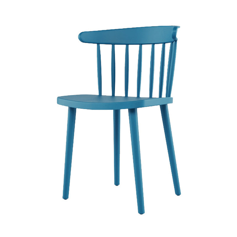 Plastic Scandinavian Kitchen Dining Room Side Chair Windsor Back Chair Dark Blue 1 Piece Clearhalo ' kitchen&dining_furn' 'Dining Chairs' 'Dining Tables & Seating' 'dining_chair' 'furn' 'furn_dining_chair' 'Furniture' 'furniture_dining_chair' 'Kitchen & Dining Furniture' 'kitchen' 4538649