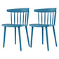 Plastic Scandinavian Kitchen Dining Room Side Chair Windsor Back Chair Dark Blue 2 Piece Set Clearhalo ' kitchen&dining_furn' 'Dining Chairs' 'Dining Tables & Seating' 'dining_chair' 'furn' 'furn_dining_chair' 'Furniture' 'furniture_dining_chair' 'Kitchen & Dining Furniture' 'kitchen' 4538650