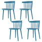 Plastic Scandinavian Kitchen Dining Room Side Chair Windsor Back Chair Dark Blue 4 Piece Set Clearhalo ' kitchen&dining_furn' 'Dining Chairs' 'Dining Tables & Seating' 'dining_chair' 'furn' 'furn_dining_chair' 'Furniture' 'furniture_dining_chair' 'Kitchen & Dining Furniture' 'kitchen' 4538651