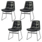 Contemporary Dining and Accent Chairs Matte Finish Parsons Side Chair Black Set of 4 Clearhalo ' kitchen&dining_furn' 'Dining Chairs' 'Dining Tables & Seating' 'dining_chair' 'Furniture' 'furniture_dining_chair' 'Kitchen & Dining Furniture' 'kitchen' 4538655