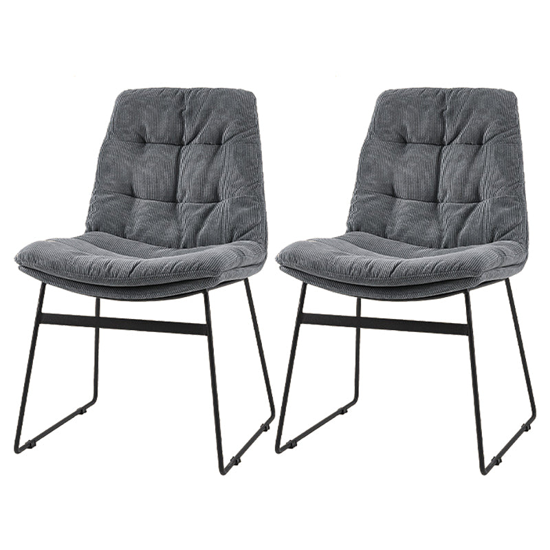 Contemporary Dining and Accent Chairs Matte Finish Parsons Side Chair Dark Gray Set of 2 Clearhalo ' kitchen&dining_furn' 'Dining Chairs' 'Dining Tables & Seating' 'dining_chair' 'Furniture' 'furniture_dining_chair' 'Kitchen & Dining Furniture' 'kitchen' 4538659