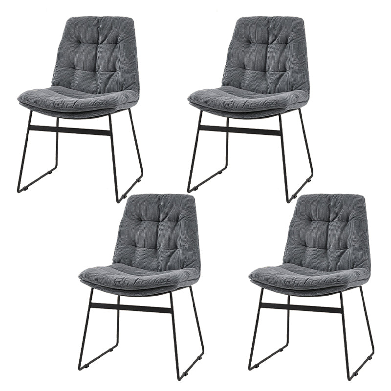 Contemporary Dining and Accent Chairs Matte Finish Parsons Side Chair Dark Gray Set of 4 Clearhalo ' kitchen&dining_furn' 'Dining Chairs' 'Dining Tables & Seating' 'dining_chair' 'Furniture' 'furniture_dining_chair' 'Kitchen & Dining Furniture' 'kitchen' 4538662