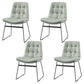 Contemporary Dining and Accent Chairs Matte Finish Parsons Side Chair Light Gray Set of 4 Clearhalo ' kitchen&dining_furn' 'Dining Chairs' 'Dining Tables & Seating' 'dining_chair' 'Furniture' 'furniture_dining_chair' 'Kitchen & Dining Furniture' 'kitchen' 4538668