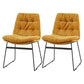 Contemporary Dining and Accent Chairs Matte Finish Parsons Side Chair Yellow Set of 2 Clearhalo ' kitchen&dining_furn' 'Dining Chairs' 'Dining Tables & Seating' 'dining_chair' 'Furniture' 'furniture_dining_chair' 'Kitchen & Dining Furniture' 'kitchen' 4538671