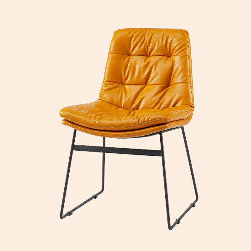 Contemporary Dining and Accent Chairs Matte Finish Parsons Side Chair Orange 1 Piece Clearhalo ' kitchen&dining_furn' 'Dining Chairs' 'Dining Tables & Seating' 'dining_chair' 'Furniture' 'furniture_dining_chair' 'Kitchen & Dining Furniture' 'kitchen' 4538675