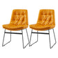 Contemporary Dining and Accent Chairs Matte Finish Parsons Side Chair Orange Set of 2 Clearhalo ' kitchen&dining_furn' 'Dining Chairs' 'Dining Tables & Seating' 'dining_chair' 'Furniture' 'furniture_dining_chair' 'Kitchen & Dining Furniture' 'kitchen' 4538676
