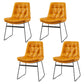 Contemporary Dining and Accent Chairs Matte Finish Parsons Side Chair Orange Set of 4 Clearhalo ' kitchen&dining_furn' 'Dining Chairs' 'Dining Tables & Seating' 'dining_chair' 'Furniture' 'furniture_dining_chair' 'Kitchen & Dining Furniture' 'kitchen' 4538677