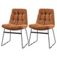 Contemporary Dining and Accent Chairs Matte Finish Parsons Side Chair Brown Set of 2 Clearhalo ' kitchen&dining_furn' 'Dining Chairs' 'Dining Tables & Seating' 'dining_chair' 'Furniture' 'furniture_dining_chair' 'Kitchen & Dining Furniture' 'kitchen' 4538679