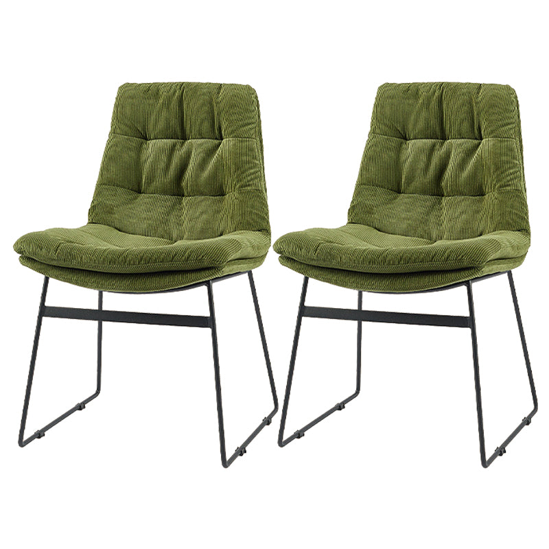 Contemporary Dining and Accent Chairs Matte Finish Parsons Side Chair Green Set of 2 Clearhalo ' kitchen&dining_furn' 'Dining Chairs' 'Dining Tables & Seating' 'dining_chair' 'Furniture' 'furniture_dining_chair' 'Kitchen & Dining Furniture' 'kitchen' 4538682