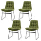 Contemporary Dining and Accent Chairs Matte Finish Parsons Side Chair Green Set of 4 Clearhalo ' kitchen&dining_furn' 'Dining Chairs' 'Dining Tables & Seating' 'dining_chair' 'Furniture' 'furniture_dining_chair' 'Kitchen & Dining Furniture' 'kitchen' 4538683