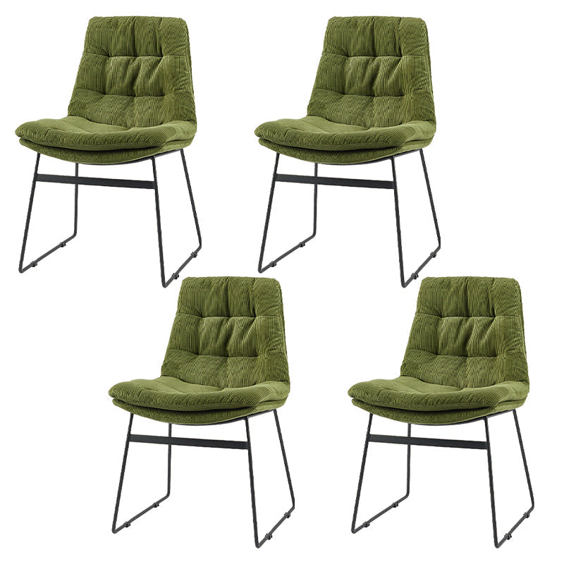 Contemporary Dining and Accent Chairs Matte Finish Parsons Side Chair Green Set of 4 Clearhalo ' kitchen&dining_furn' 'Dining Chairs' 'Dining Tables & Seating' 'dining_chair' 'Furniture' 'furniture_dining_chair' 'Kitchen & Dining Furniture' 'kitchen' 4538683