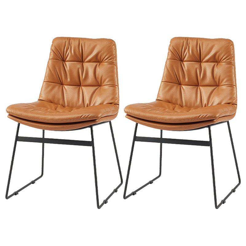 Contemporary Dining and Accent Chairs Matte Finish Parsons Side Chair Coffee Set of 2 Clearhalo ' kitchen&dining_furn' 'Dining Chairs' 'Dining Tables & Seating' 'dining_chair' 'Furniture' 'furniture_dining_chair' 'Kitchen & Dining Furniture' 'kitchen' 4538685