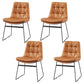 Contemporary Dining and Accent Chairs Matte Finish Parsons Side Chair Coffee Set of 4 Clearhalo ' kitchen&dining_furn' 'Dining Chairs' 'Dining Tables & Seating' 'dining_chair' 'Furniture' 'furniture_dining_chair' 'Kitchen & Dining Furniture' 'kitchen' 4538686