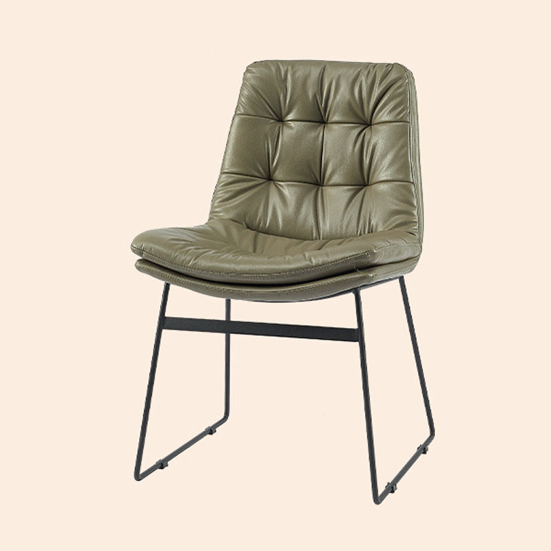 Contemporary Dining and Accent Chairs Matte Finish Parsons Side Chair Gray-Green 1 Piece Clearhalo ' kitchen&dining_furn' 'Dining Chairs' 'Dining Tables & Seating' 'dining_chair' 'Furniture' 'furniture_dining_chair' 'Kitchen & Dining Furniture' 'kitchen' 4538687