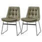 Contemporary Dining and Accent Chairs Matte Finish Parsons Side Chair Gray-Green Set of 2 Clearhalo ' kitchen&dining_furn' 'Dining Chairs' 'Dining Tables & Seating' 'dining_chair' 'Furniture' 'furniture_dining_chair' 'Kitchen & Dining Furniture' 'kitchen' 4538688