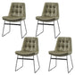Contemporary Dining and Accent Chairs Matte Finish Parsons Side Chair Gray-Green Set of 4 Clearhalo ' kitchen&dining_furn' 'Dining Chairs' 'Dining Tables & Seating' 'dining_chair' 'Furniture' 'furniture_dining_chair' 'Kitchen & Dining Furniture' 'kitchen' 4538689