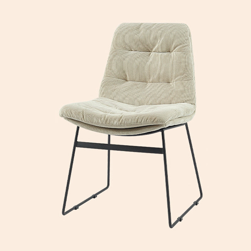 Contemporary Dining and Accent Chairs Matte Finish Parsons Side Chair Gray-White 1 Piece Clearhalo ' kitchen&dining_furn' 'Dining Chairs' 'Dining Tables & Seating' 'dining_chair' 'Furniture' 'furniture_dining_chair' 'Kitchen & Dining Furniture' 'kitchen' 4538690