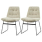 Contemporary Dining and Accent Chairs Matte Finish Parsons Side Chair Gray-White Set of 2 Clearhalo ' kitchen&dining_furn' 'Dining Chairs' 'Dining Tables & Seating' 'dining_chair' 'Furniture' 'furniture_dining_chair' 'Kitchen & Dining Furniture' 'kitchen' 4538691