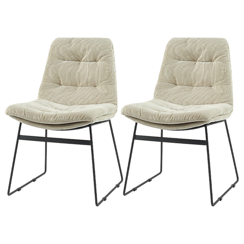 Contemporary Dining and Accent Chairs Matte Finish Parsons Side Chair Gray-White Set of 2 Clearhalo ' kitchen&dining_furn' 'Dining Chairs' 'Dining Tables & Seating' 'dining_chair' 'Furniture' 'furniture_dining_chair' 'Kitchen & Dining Furniture' 'kitchen' 4538691