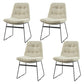 Contemporary Dining and Accent Chairs Matte Finish Parsons Side Chair Gray-White Set of 4 Clearhalo ' kitchen&dining_furn' 'Dining Chairs' 'Dining Tables & Seating' 'dining_chair' 'Furniture' 'furniture_dining_chair' 'Kitchen & Dining Furniture' 'kitchen' 4538692