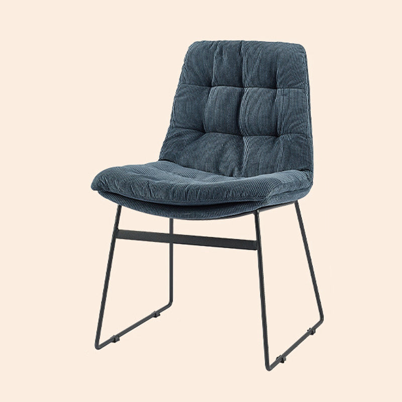 Contemporary Dining and Accent Chairs Matte Finish Parsons Side Chair Dark Blue 1 Piece Clearhalo ' kitchen&dining_furn' 'Dining Chairs' 'Dining Tables & Seating' 'dining_chair' 'Furniture' 'furniture_dining_chair' 'Kitchen & Dining Furniture' 'kitchen' 4538693