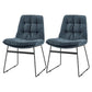 Contemporary Dining and Accent Chairs Matte Finish Parsons Side Chair Dark Blue Set of 2 Clearhalo ' kitchen&dining_furn' 'Dining Chairs' 'Dining Tables & Seating' 'dining_chair' 'Furniture' 'furniture_dining_chair' 'Kitchen & Dining Furniture' 'kitchen' 4538694
