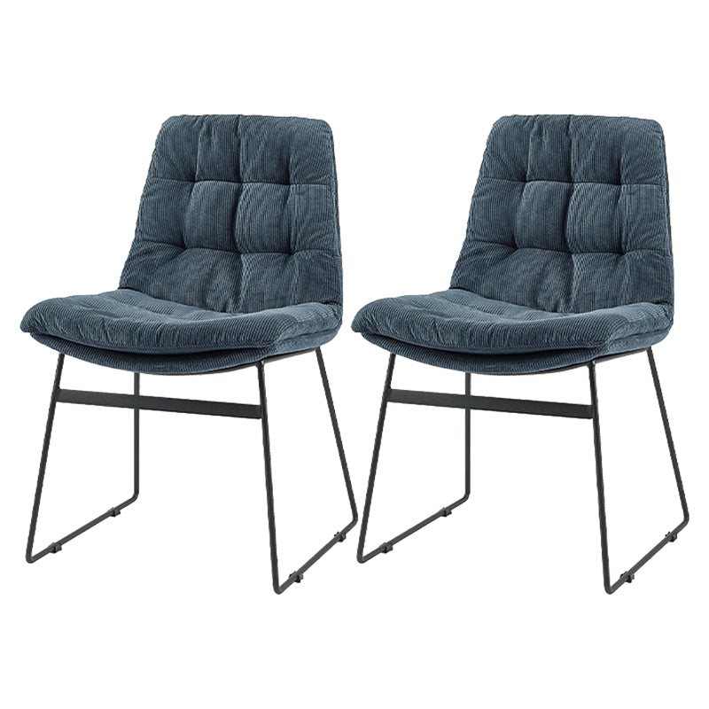 Contemporary Dining and Accent Chairs Matte Finish Parsons Side Chair Dark Blue Set of 2 Clearhalo ' kitchen&dining_furn' 'Dining Chairs' 'Dining Tables & Seating' 'dining_chair' 'Furniture' 'furniture_dining_chair' 'Kitchen & Dining Furniture' 'kitchen' 4538694