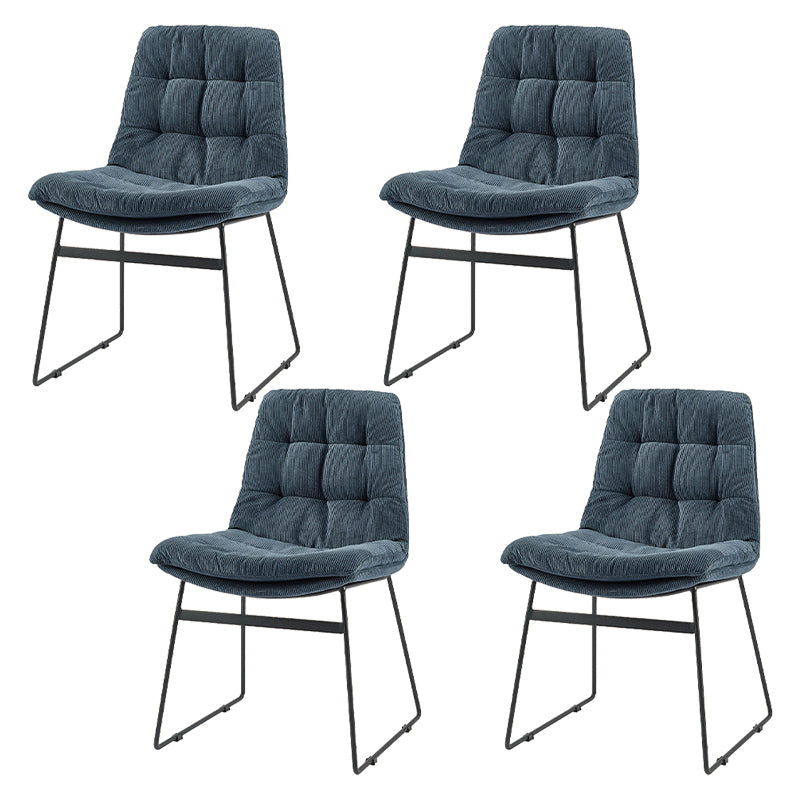 Contemporary Dining and Accent Chairs Matte Finish Parsons Side Chair Dark Blue Set of 4 Clearhalo ' kitchen&dining_furn' 'Dining Chairs' 'Dining Tables & Seating' 'dining_chair' 'Furniture' 'furniture_dining_chair' 'Kitchen & Dining Furniture' 'kitchen' 4538695
