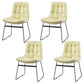 Contemporary Dining and Accent Chairs Matte Finish Parsons Side Chair Off-White Set of 4 Clearhalo ' kitchen&dining_furn' 'Dining Chairs' 'Dining Tables & Seating' 'dining_chair' 'Furniture' 'furniture_dining_chair' 'Kitchen & Dining Furniture' 'kitchen' 4538698