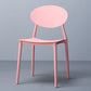 Modern Dining Open Back Chair Dining Armless Side Chairs with Plastic Legs Pink 1 Piece Clearhalo ' kitchen&dining_furn' 'Dining Chairs' 'Dining Tables & Seating' 'dining_chair' 'furn' 'furn_dining_chair' 'Furniture' 'furniture_dining_chair' 'Kitchen & Dining Furniture' 'kitchen' 4538701