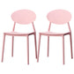 Modern Dining Open Back Chair Dining Armless Side Chairs with Plastic Legs Pink 2 Piece Set Clearhalo ' kitchen&dining_furn' 'Dining Chairs' 'Dining Tables & Seating' 'dining_chair' 'furn' 'furn_dining_chair' 'Furniture' 'furniture_dining_chair' 'Kitchen & Dining Furniture' 'kitchen' 4538703