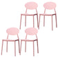 Modern Dining Open Back Chair Dining Armless Side Chairs with Plastic Legs Pink 4 Piece Set Clearhalo ' kitchen&dining_furn' 'Dining Chairs' 'Dining Tables & Seating' 'dining_chair' 'furn' 'furn_dining_chair' 'Furniture' 'furniture_dining_chair' 'Kitchen & Dining Furniture' 'kitchen' 4538704