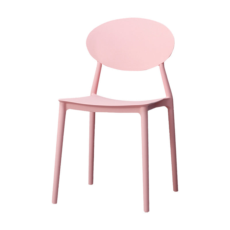 Modern Dining Open Back Chair Dining Armless Side Chairs with Plastic Legs Clearhalo ' kitchen&dining_furn' 'Dining Chairs' 'Dining Tables & Seating' 'dining_chair' 'furn' 'furn_dining_chair' 'Furniture' 'furniture_dining_chair' 'Kitchen & Dining Furniture' 'kitchen' 4538709