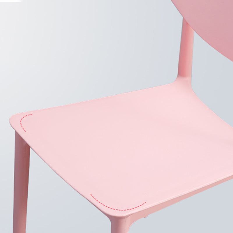 Modern Dining Open Back Chair Dining Armless Side Chairs with Plastic Legs Clearhalo ' kitchen&dining_furn' 'Dining Chairs' 'Dining Tables & Seating' 'dining_chair' 'furn' 'furn_dining_chair' 'Furniture' 'furniture_dining_chair' 'Kitchen & Dining Furniture' 'kitchen' 4538712